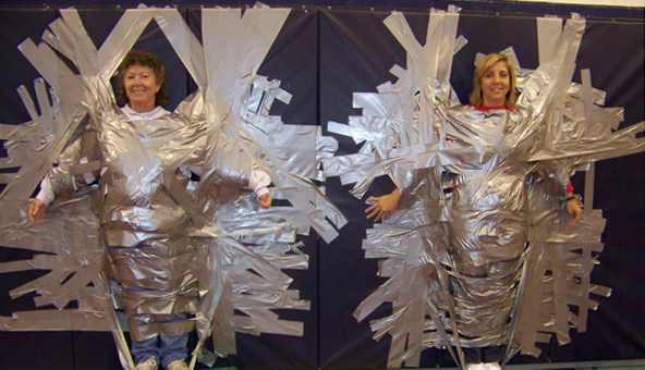 Terri tied up with duct tape