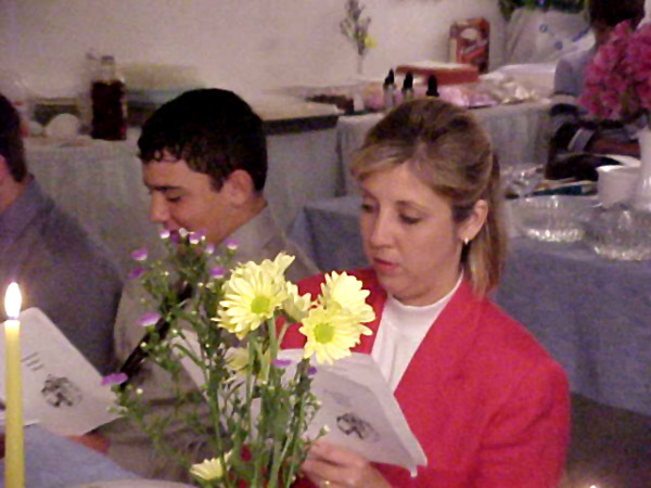 Terri at the Sedar Meal